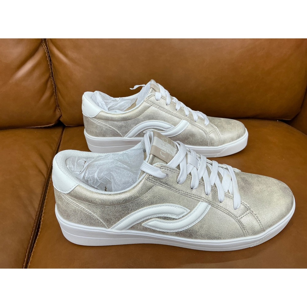 Ryka Viv Next Sneakers Womens 10W Gold New Metallic Casual Low Top Shoes